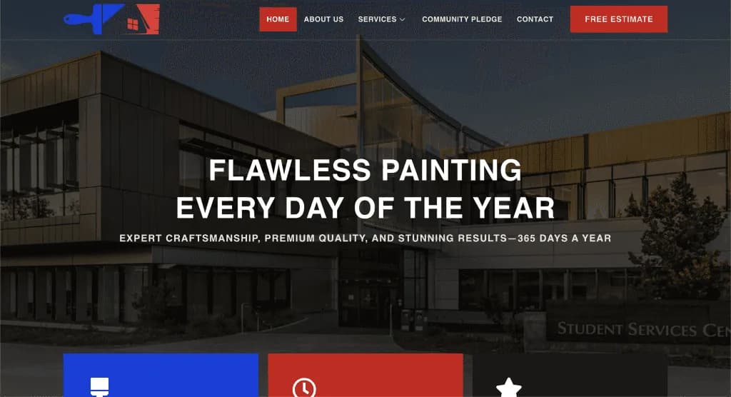 365 Pro Painting website (Building Painting), designed by Agence Zen