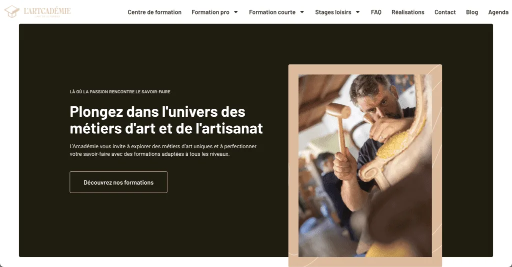 Website L'Arcadémie — built by Agence Zen