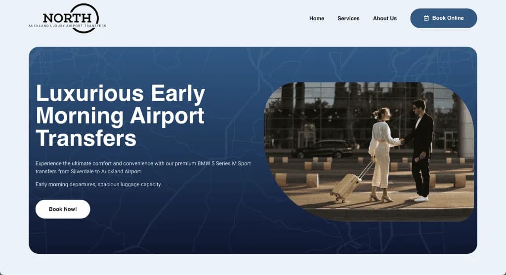 Site internet de Aklair Transfers (Transport & Transferts), conçu par Agence Zen