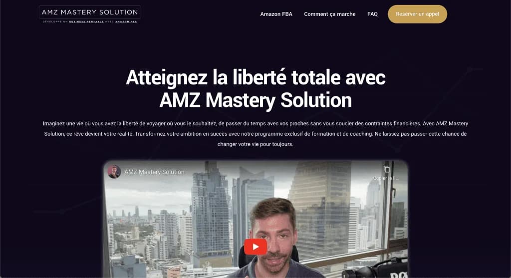 Site internet AMZ Mastery Solution — réalisé par Agence Zen