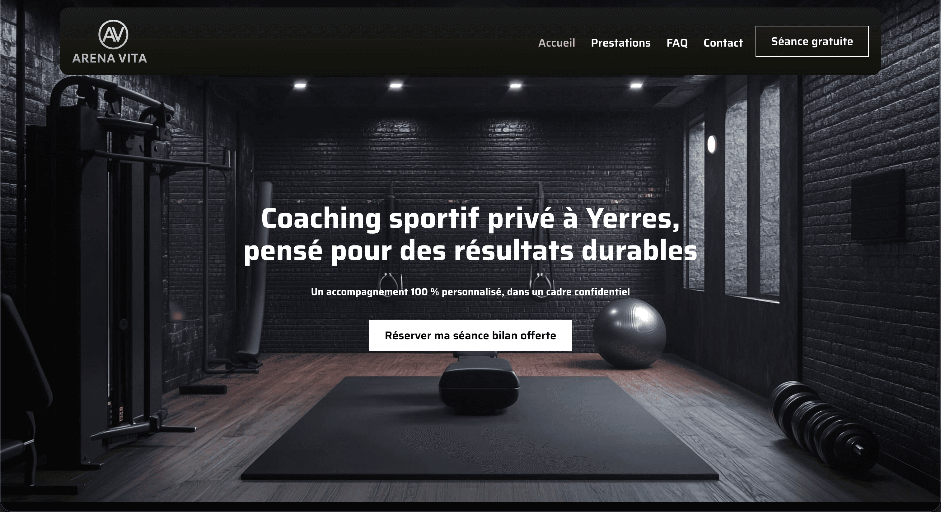 Site internet Arena Vital — réalisé par Agence Zen