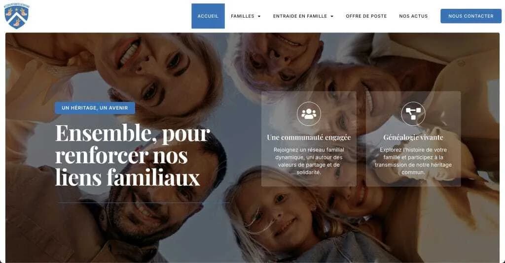 Association Dehau website (Association), designed by Agence Zen