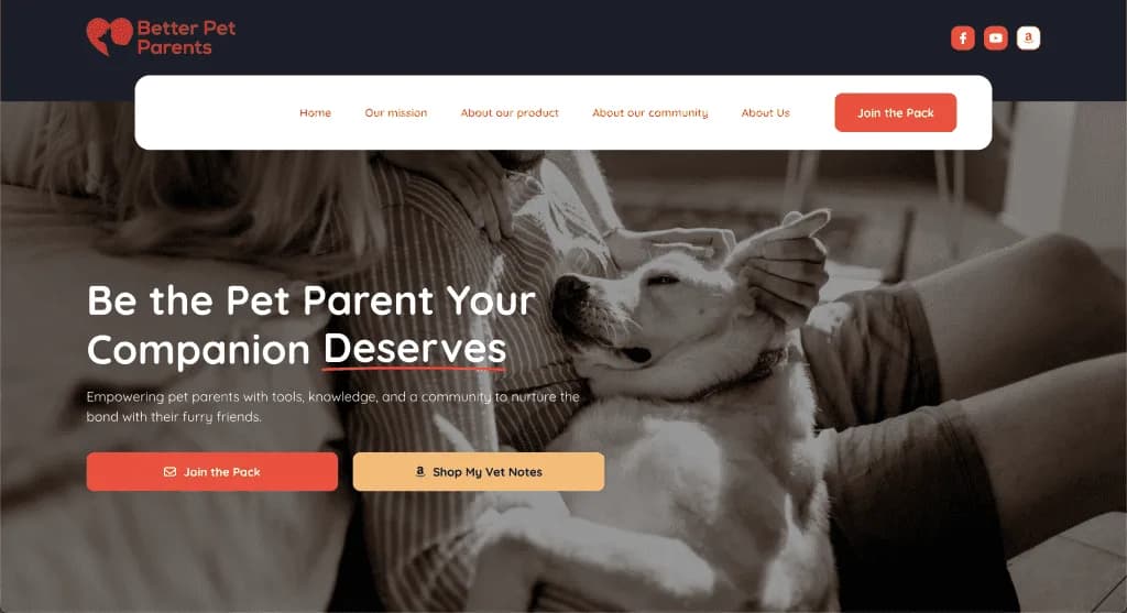 Site internet Better Pet Parents — réalisé par Agence Zen
