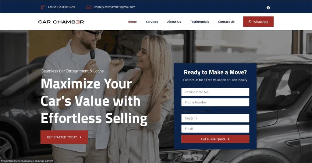 Site internet Car Chamber — réalisé par Agence Zen