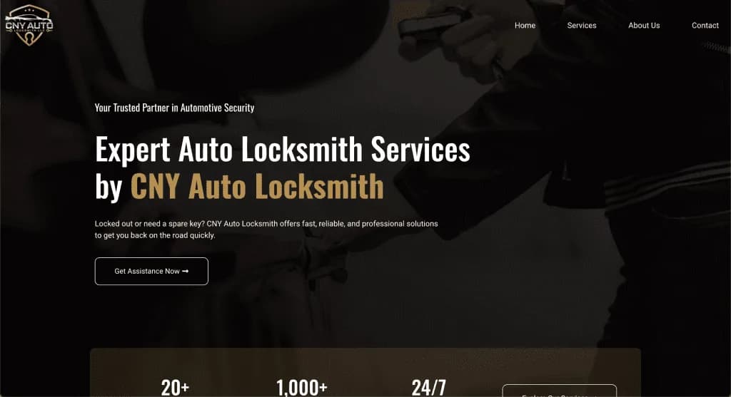 Website CNY Auto Locksmith — built by Agence Zen