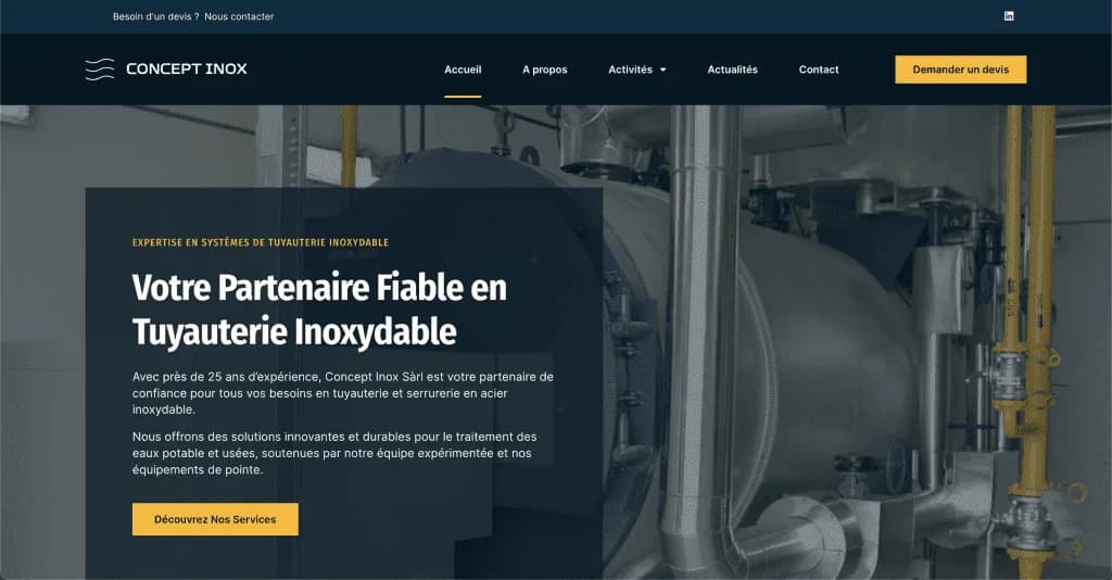 Website Concept Inox — built by Agence Zen