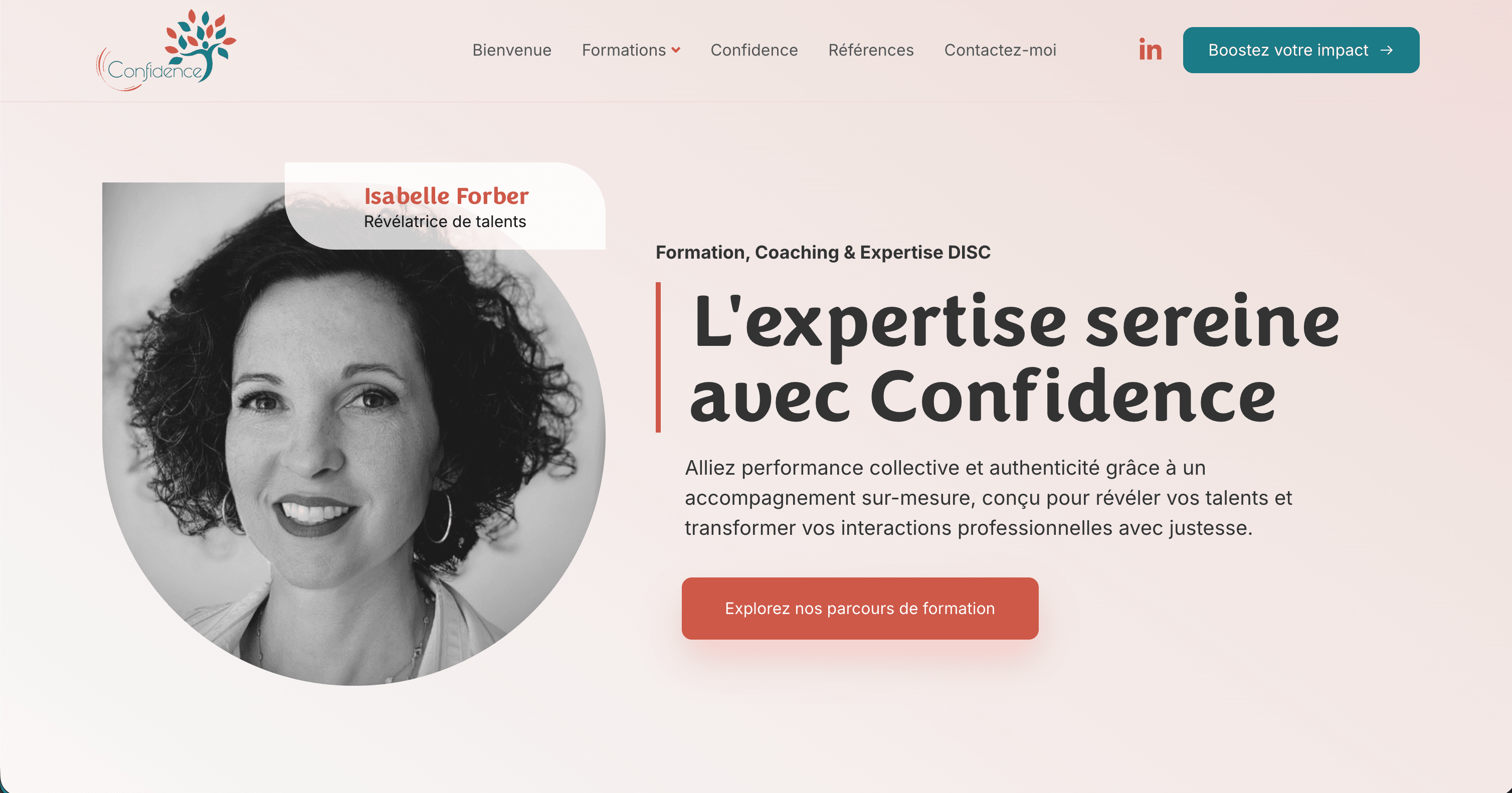 Site internet Confidence Formations — réalisé par Agence Zen