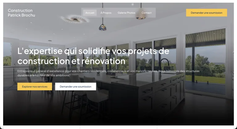 Website Construction Patrick Brochu — built by Agence Zen