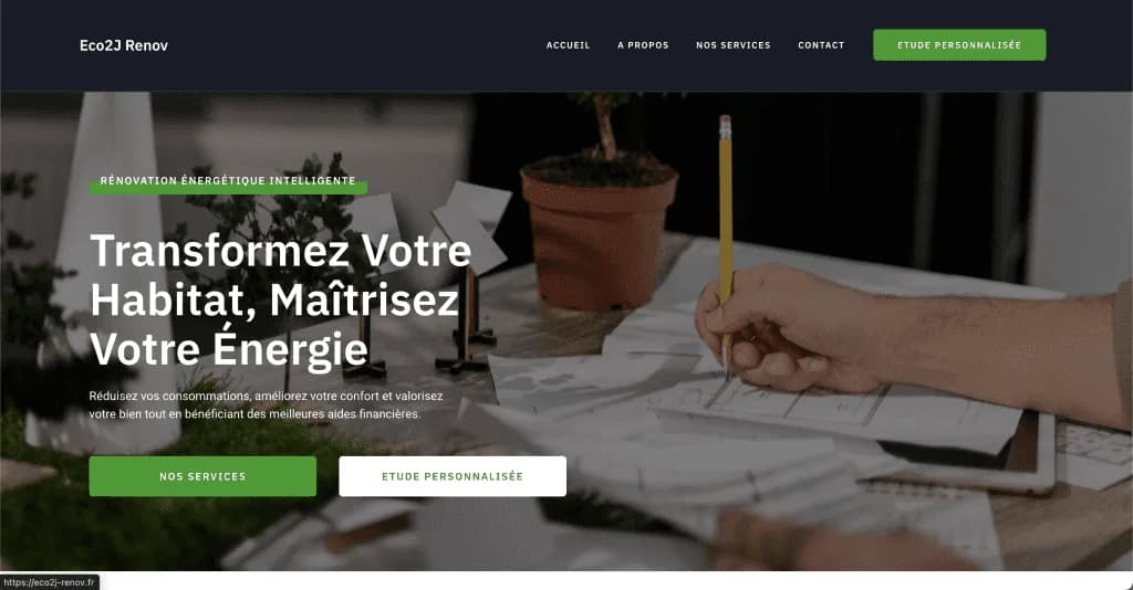 Website Eco2J Rénov — built by Agence Zen