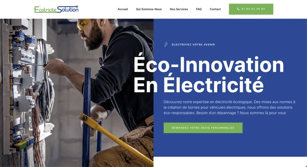 Website Écotricité Solution — built by Agence Zen