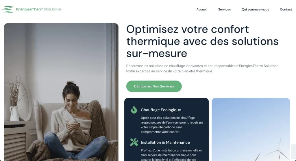 Site internet Énergies Therm Solutions — réalisé par Agence Zen