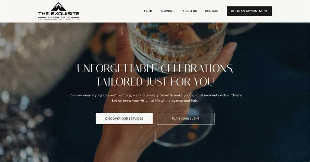 Website Exquisite Experience — built by Agence Zen