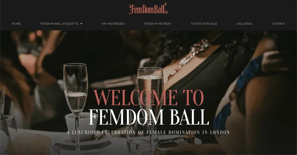 Site internet Femdom Ball — réalisé par Agence Zen