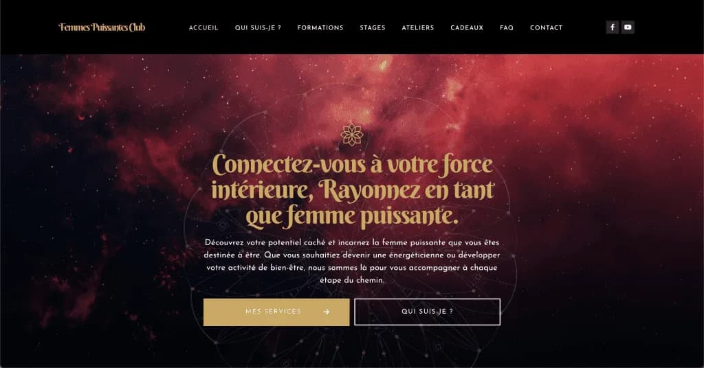Site internet Femmes Puissantes — réalisé par Agence Zen