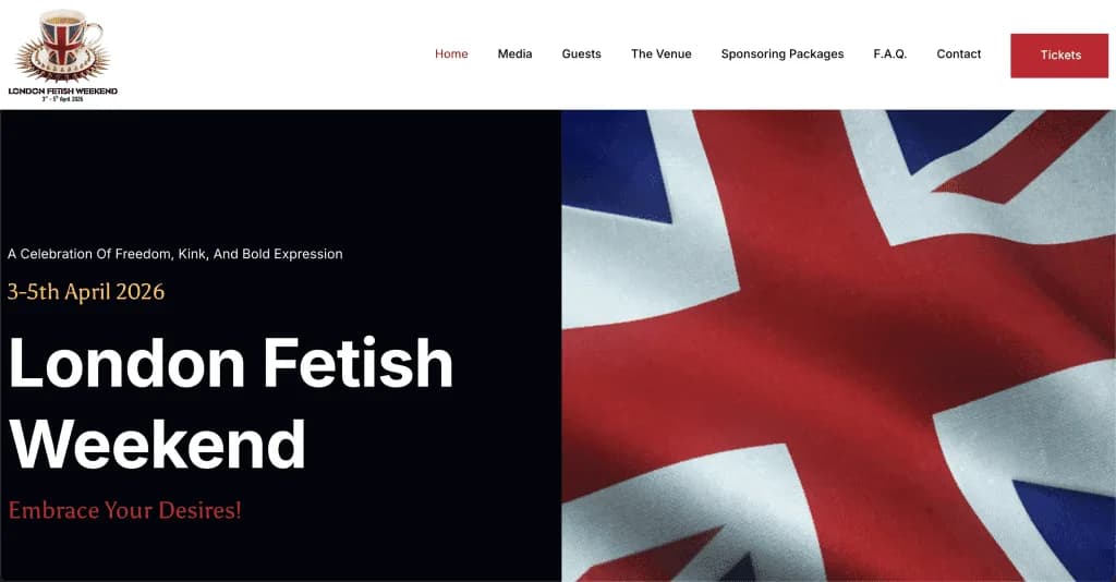 Website Fetish Weekend London — built by Agence Zen