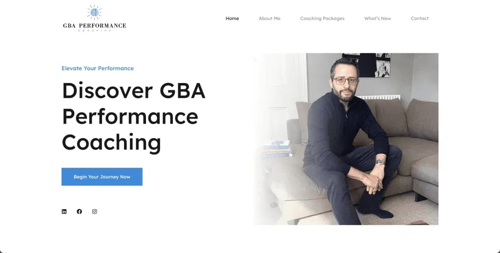 Site internet GBA Performance — réalisé par Agence Zen