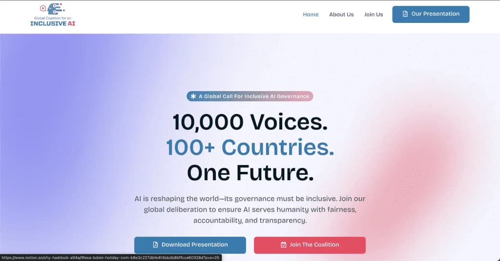 Website Global AI Dialogue — built by Agence Zen