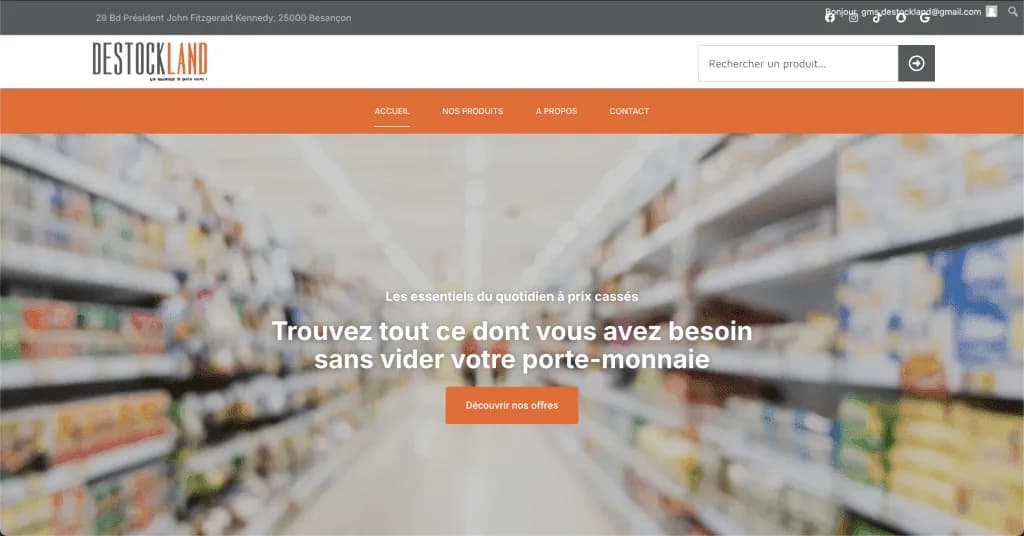 Website Destockland — built by Agence Zen