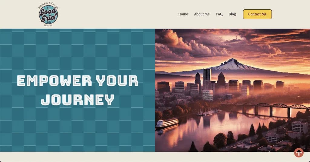 Site internet Good Grief Therapy PDX — réalisé par Agence Zen