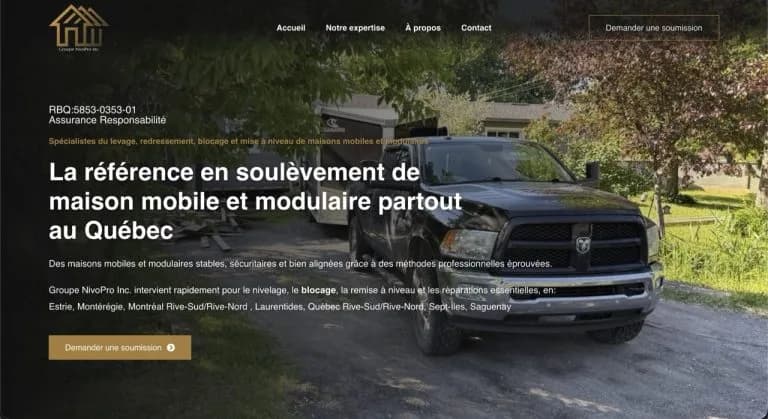 Website Groupe Nivo Pro — built by Agence Zen