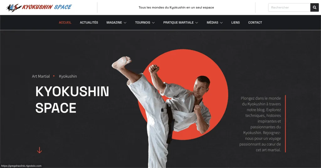 Website Kyokushin Space — built by Agence Zen
