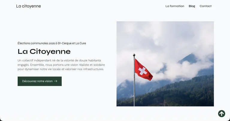 Site internet La Citoyenne — réalisé par Agence Zen