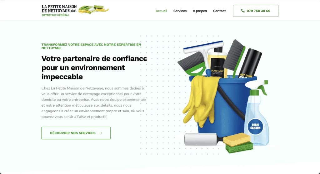 Website La Petite Maison de Nettoyage — built by Agence Zen
