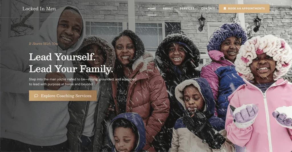 Website Locked In Men — built by Agence Zen