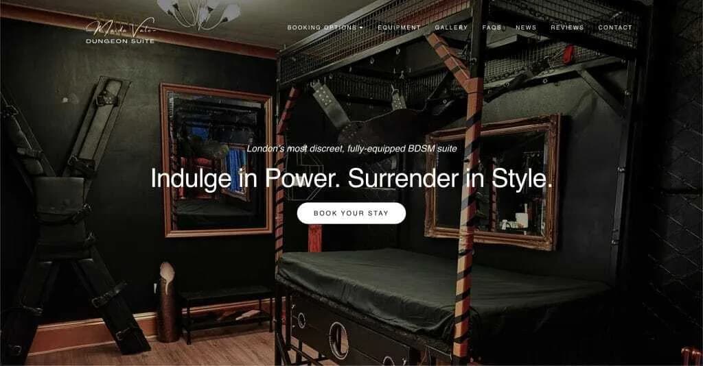 Website Maida Vale Dungeon Suite — built by Agence Zen