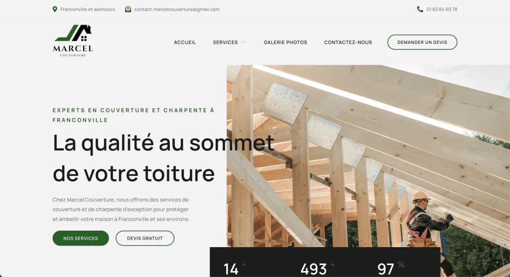 Site internet Marcel Couverture — réalisé par Agence Zen