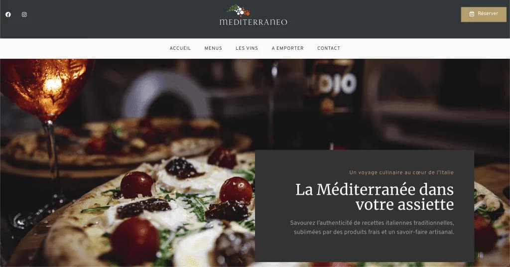 Site internet Mediterraneo — réalisé par Agence Zen