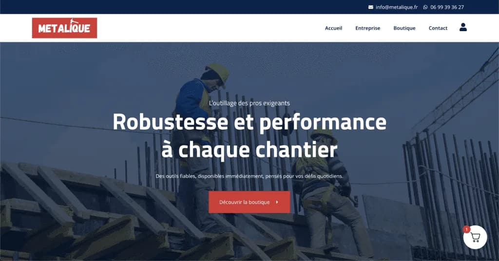 Website Métalique — built by Agence Zen