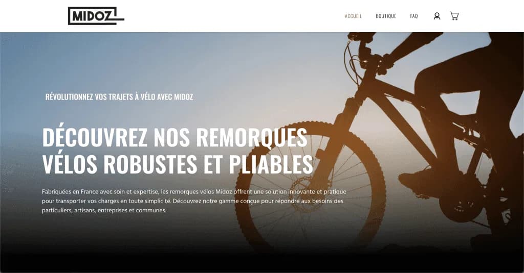 Site internet Midoz — réalisé par Agence Zen