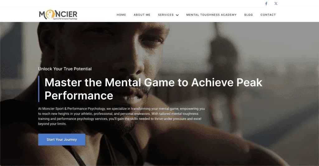 Website Moncier Sport Psychology — built by Agence Zen