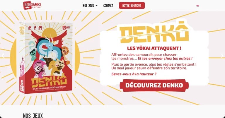 Site internet Old Games Edition — réalisé par Agence Zen