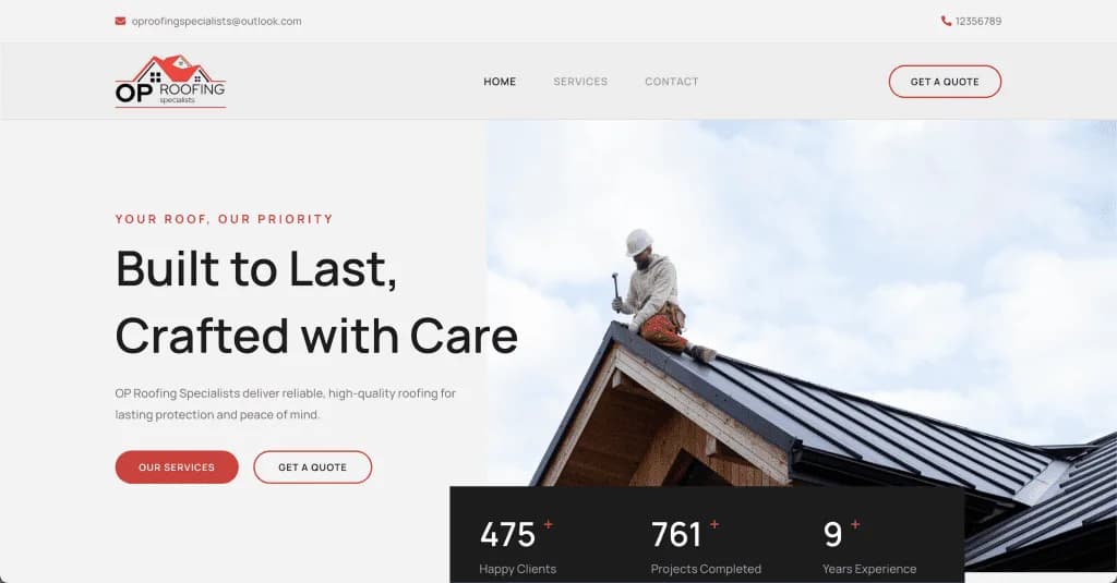 Site internet O Proofing Specialists — réalisé par Agence Zen