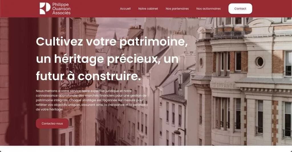 Website Philippe Ouanson Associés — built by Agence Zen