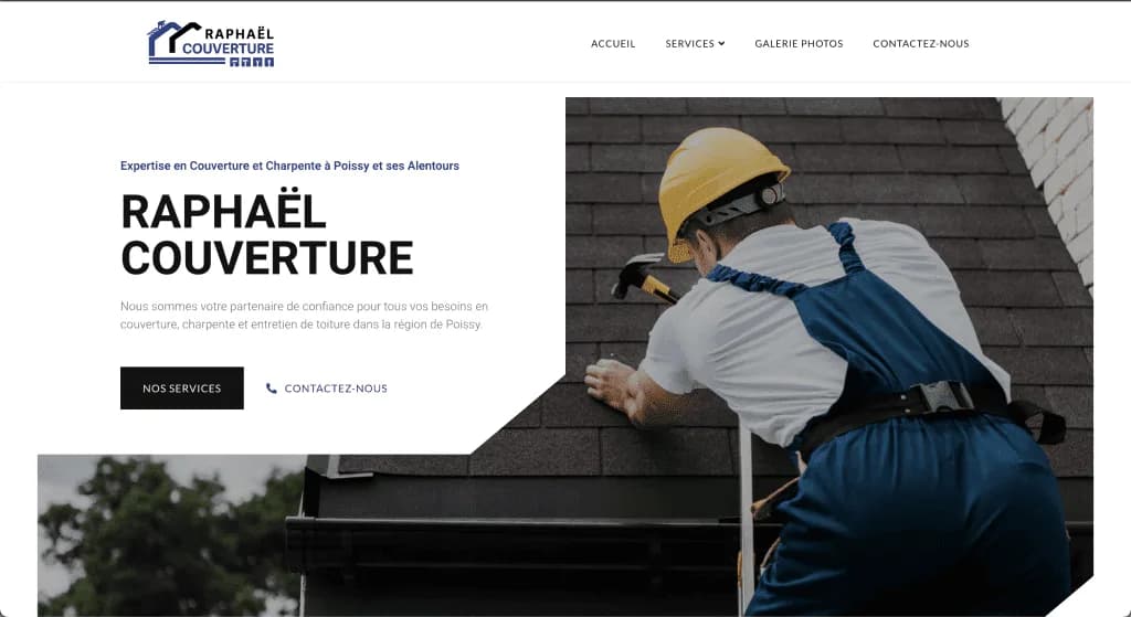 Site internet Raphaël Couverture — réalisé par Agence Zen