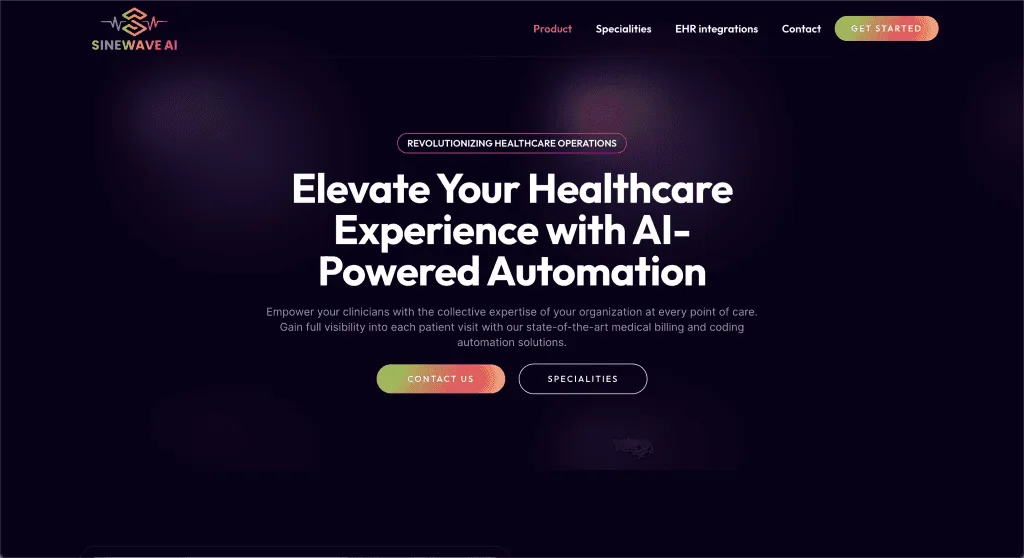 Site internet Sinewave AI — réalisé par Agence Zen