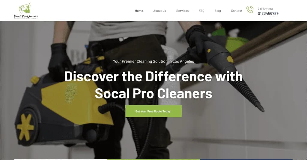 Website SoCal Pro Cleaners — built by Agence Zen
