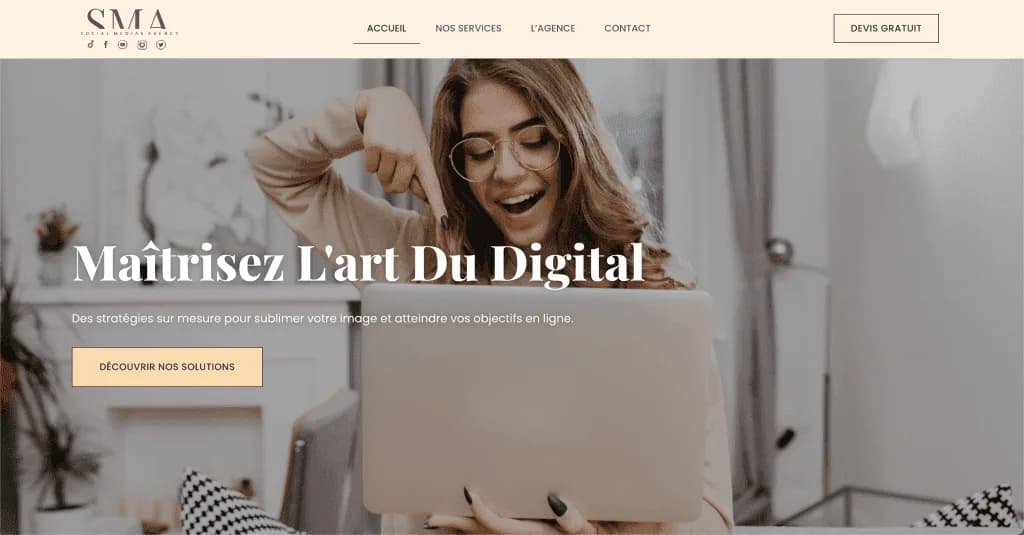 Website Social Media Agency — built by Agence Zen