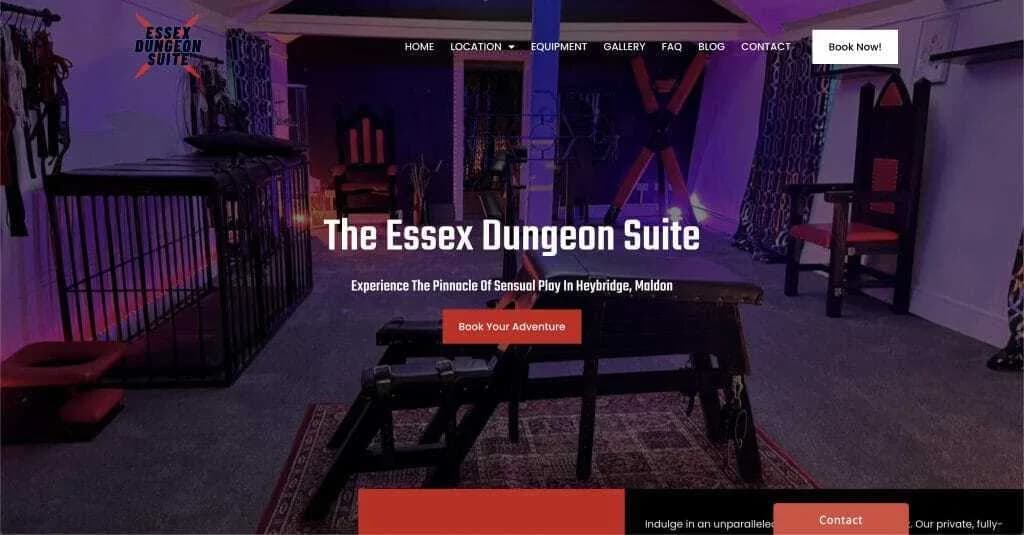 Site internet The Essex Dungeon — réalisé par Agence Zen