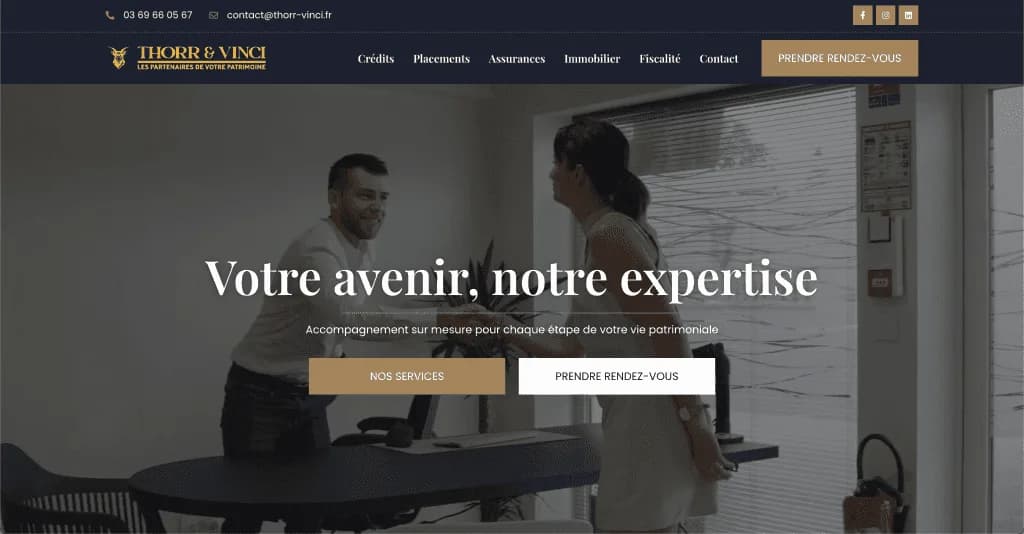 Website Thorr & Vinci — built by Agence Zen