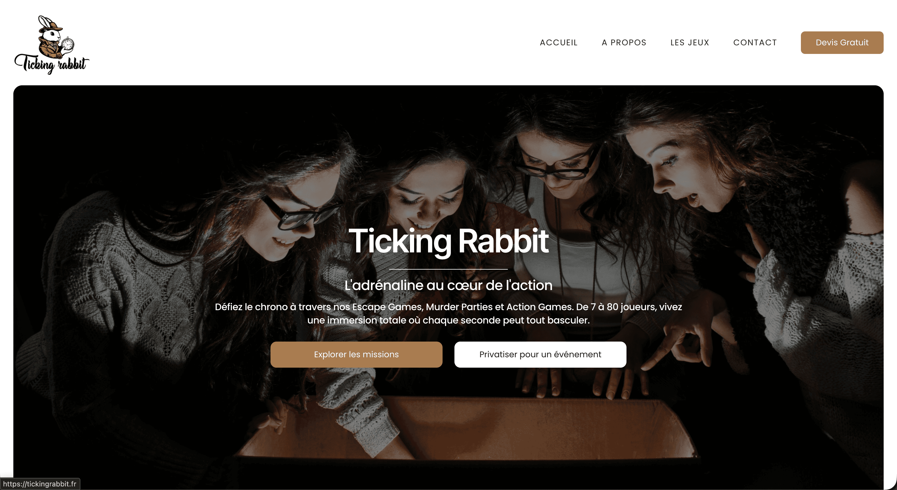Site internet Ticking Rabbit — réalisé par Agence Zen
