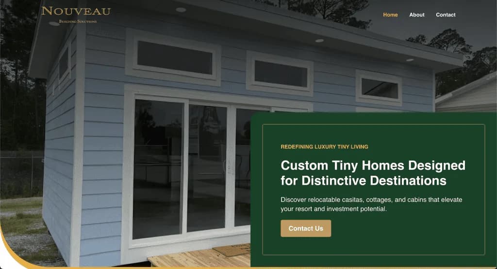 Site internet Tiny Homes BSL — réalisé par Agence Zen