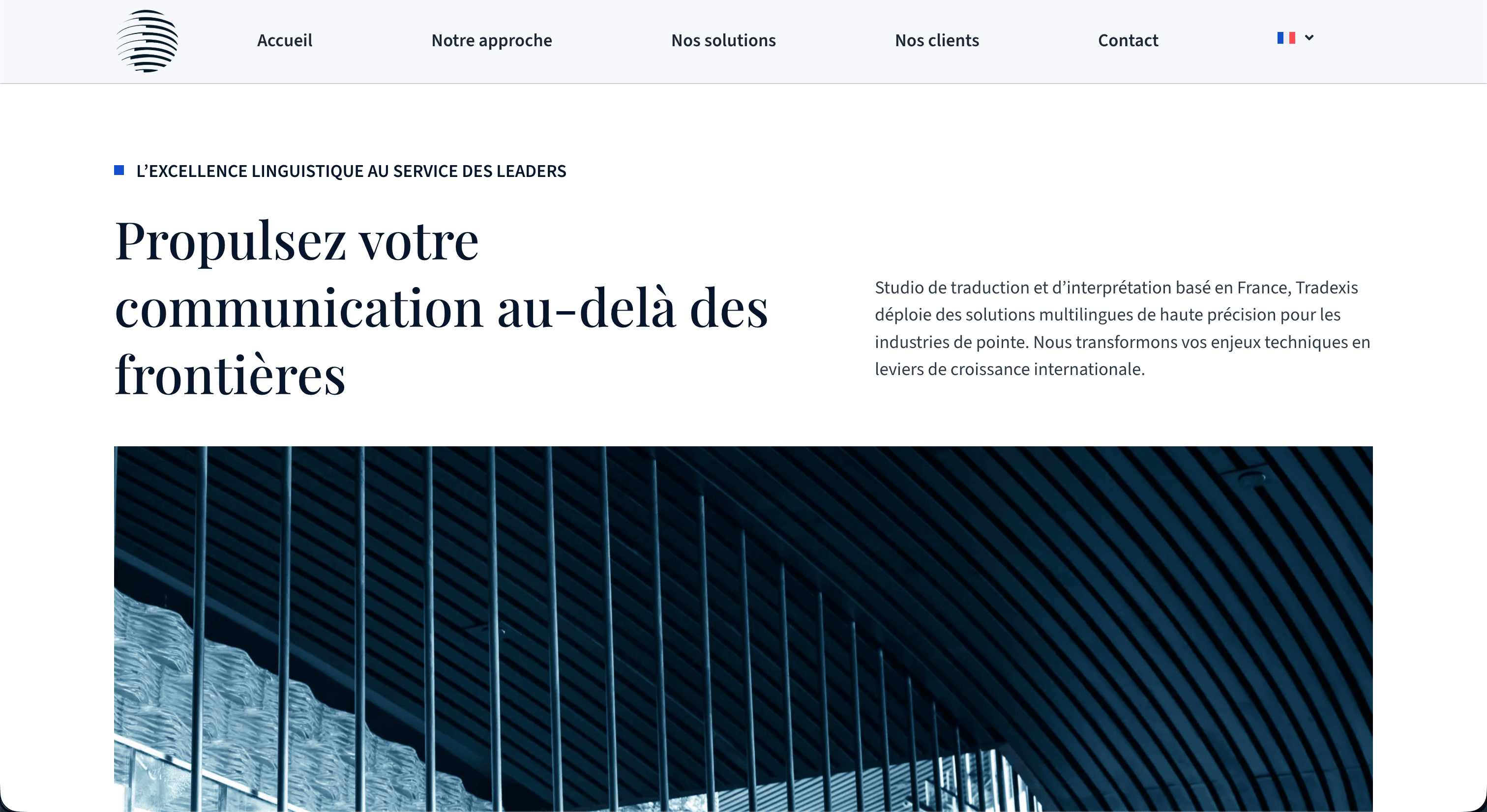 Site internet Tradexis — réalisé par Agence Zen