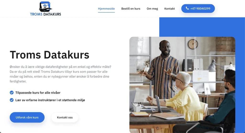 Website Tromsø Datakurs — built by Agence Zen