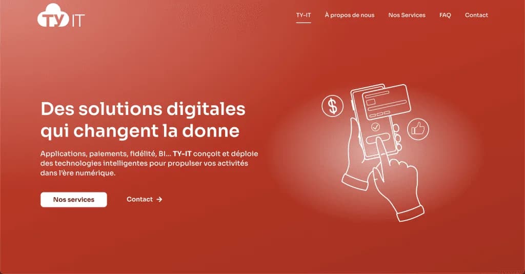 Site internet TY-IT — réalisé par Agence Zen