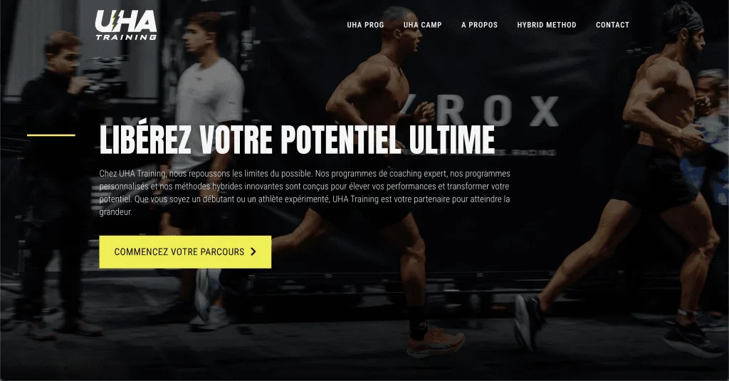 Website UHA Training — built by Agence Zen