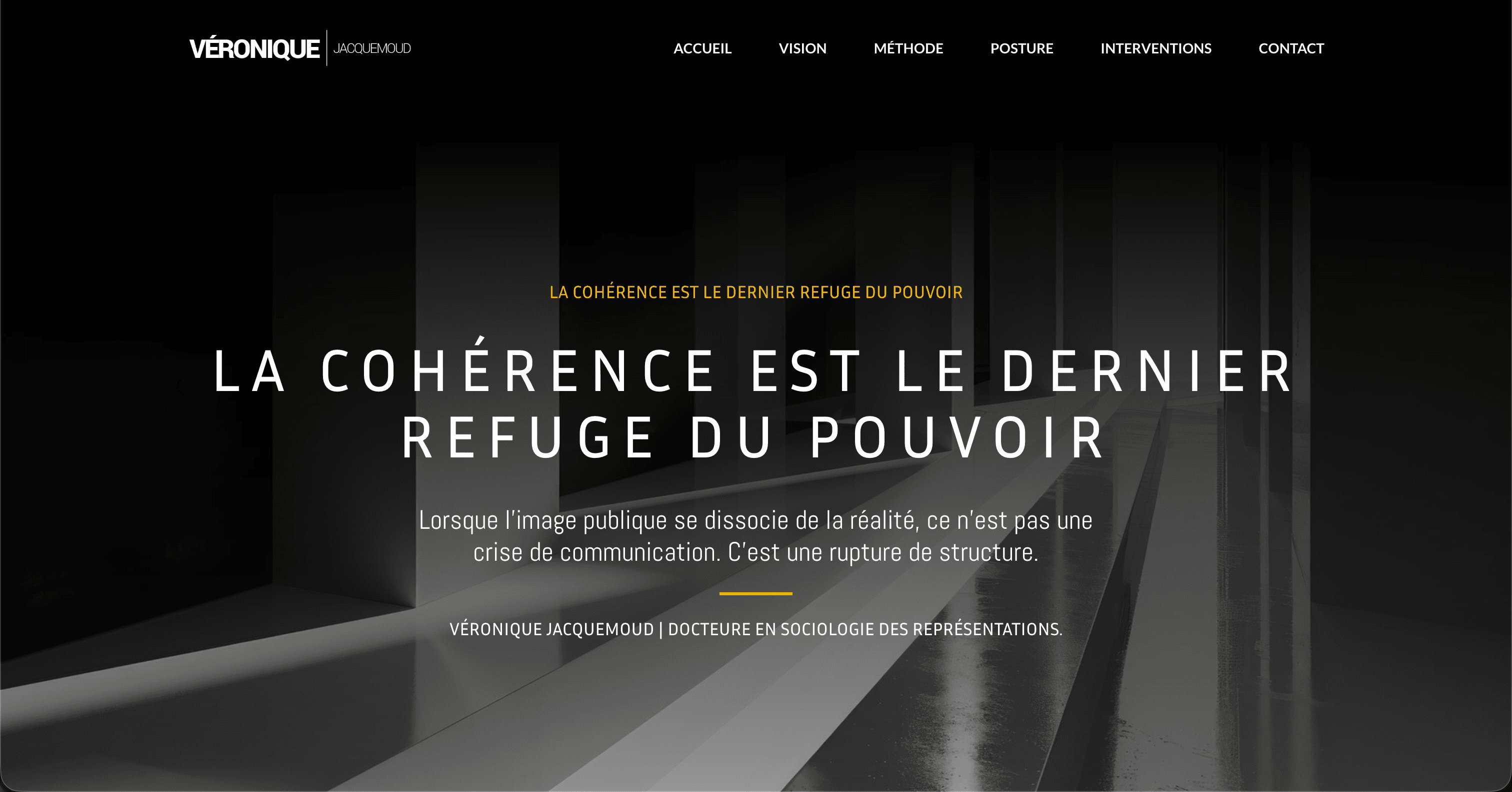 Site internet Véronique Jacquemoud — réalisé par Agence Zen